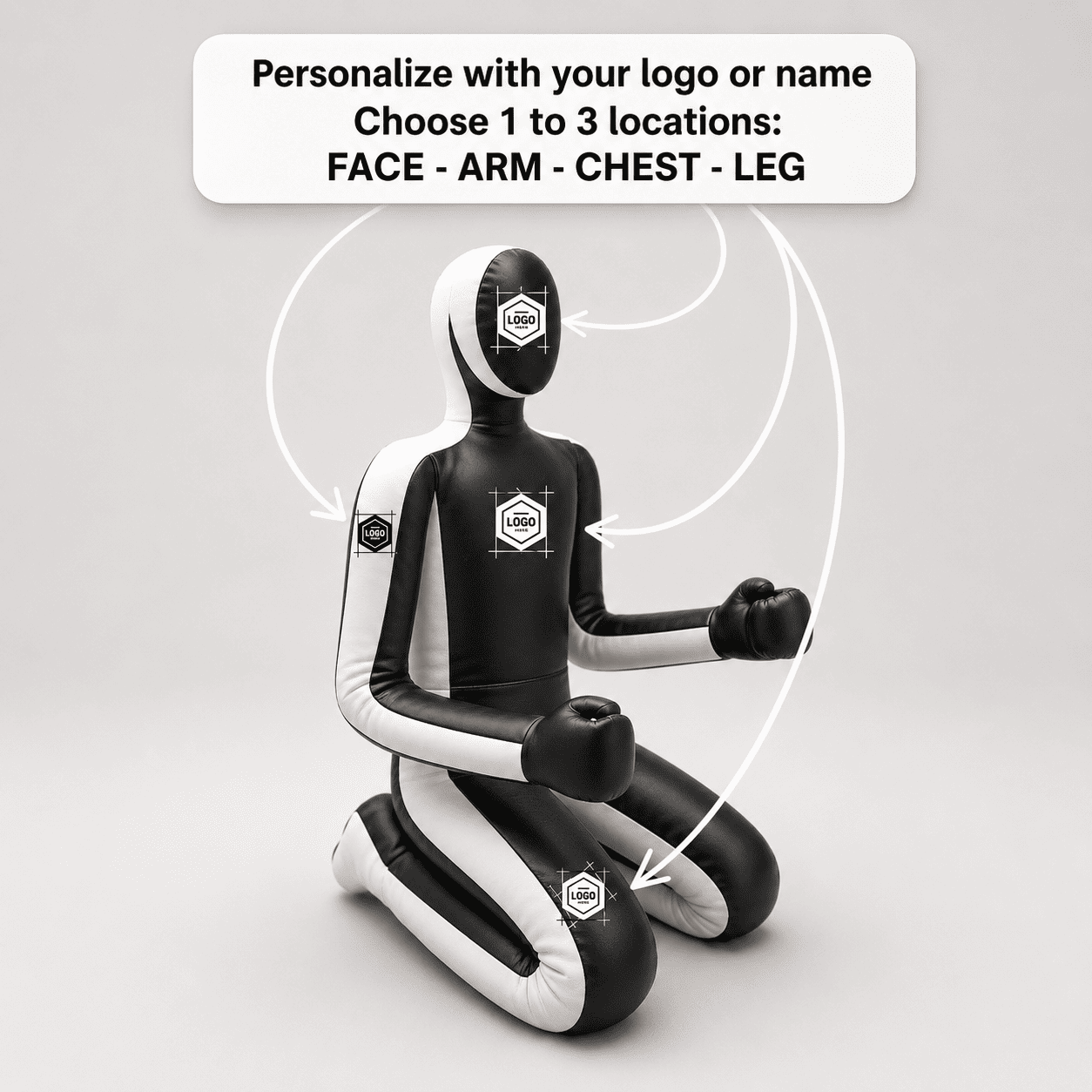 Custom BJJ Grappling Dummy – Personalized Logo, Name or Photo